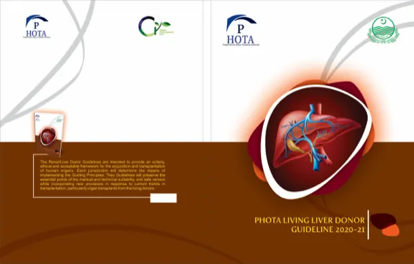 Cover artwork of the Punjab Human Organ Transplantation Authority living liver donor guideline 2020–21